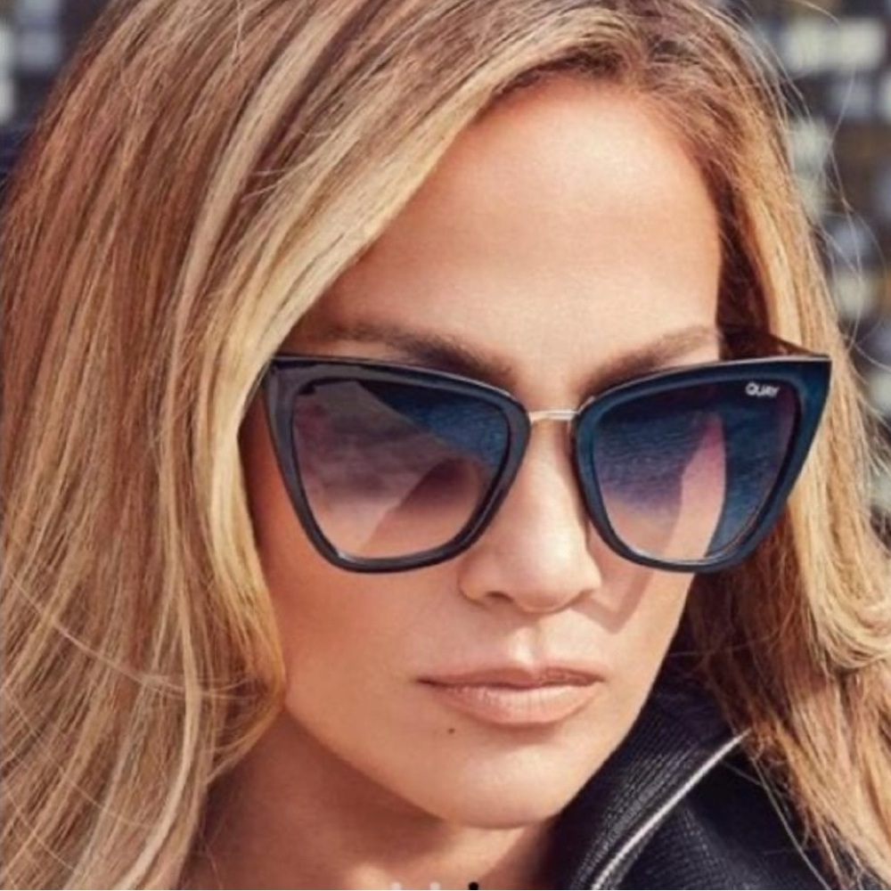 Quay Australia Black Cat-Eye Sunglasses
